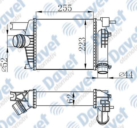 ORIS IRN146062 Turbo Radyatoru Intercooler Clio Iv-Captur-Logan Ii-Sandro Ii 1.5dci-Clio Iv-0.9tce-1.2tce-1.6 13->  255×223x62 At/Mt Sanzuman
